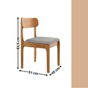 Ver imagem 4 de Conjunto de Mesa Jantar Bellini Tampo 180cm Laqueado Canto Moeda 6 Cadeiras Off White Quartzo/Imbuia Natural/Cinamomo Imbuia/Laquea Marrom