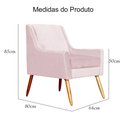 Ver imagem 6 de Poltrona Ariane Luxo Suede Rosa Bebê