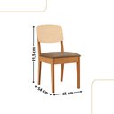 Ver imagem 3 de Mesa de Jantar Yasmin 180cm Tampo Mdf Vidro Canto Copo com 6 Cadeiras Copper Premium