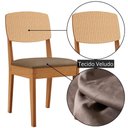 Ver imagem 5 de Mesa de Jantar Yasmin 180cm Tampo Mdf Vidro Canto Copo com 6 Cadeiras Copper Premium