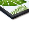 Quadro Decorativo Plantas Folhas Grandes - 50x50cm (Moldura em laca preta) - Arte Maníacos - 2