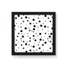 Quadro Decorativo Bolinhas Preto e Rosa - 30x30cm (Moldura em laca preta) - Arte Maníacos - 1
