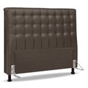 Ver imagem 1 de Cabeceira Cama Box Casal Queen Size Ciara 160cm Botonê com Frame Linho Cacau - Abmaza