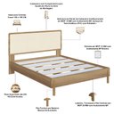 Ver imagem 5 de Cama Casal Queen com Cabeceira Palhinha 158cm Moss A03 Hanover - Lyam Decor