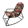 Cadeira Balanço Sossego Almofada Impermeável Pés C/ Proteção:floral Hibisco - 5