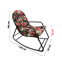 Ver imagem 7 de Cadeira Balanço Sossego Almofada Impermeável Pés C/ Proteção:floral Hibisco