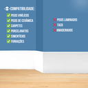 Ver imagem 5 de Kit 10 Barras de Rodapé de Poliestireno 12cm de Altura Liso Branco (12x1x240cm) - Formix 3d