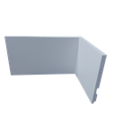 Ver imagem 1 de Kit 10 Barras de Rodapé de Poliestireno 12cm de Altura Liso Branco (12x1x240cm) - Formix 3d