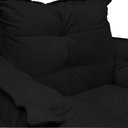 Ver imagem 4 de Kit 2 Poltronas Decorativa Clínica Com Base Giratória de Metal Opala Suede Preto - LM DECOR
