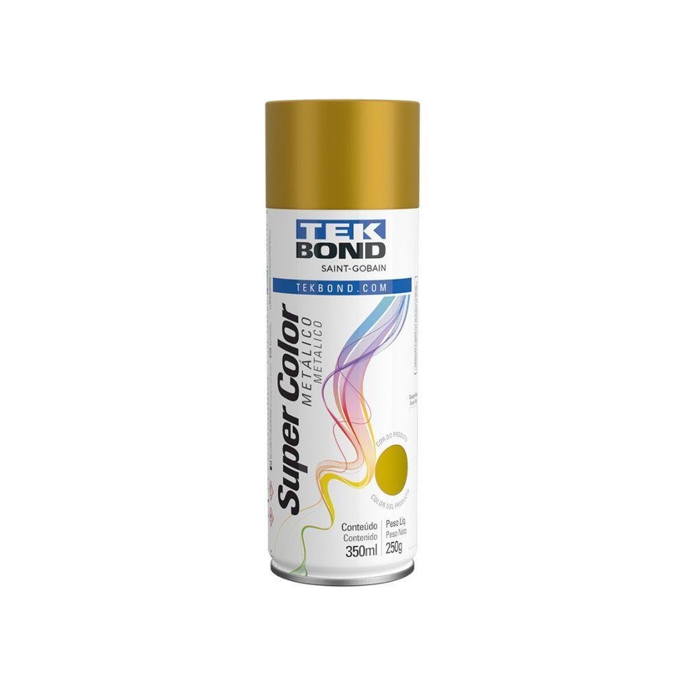 Tinta Aerossol Metálico 350ml - Tekbond Ouro