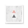 Quadro Decorativo Escandinavo Triângulos - 50x50cm (Moldura em laca branca) - Arte Maníacos - 1