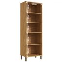Ver imagem 3 de Paneleiro Syrah 4 Portas 4 Prateleiras com Vidro 100% Mdf Amêndoa/branco - Rio Doce