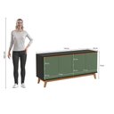 Ver imagem 4 de Aparador Kappesberg 4 Portas Preto Fosco/ Verde Oliva 156cm
