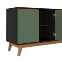 Ver imagem 6 de Aparador Kappesberg 4 Portas Preto Fosco/ Verde Oliva 156cm
