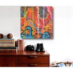 Conjunto com 2 Lindos Quadro Decorativo Originais Pintados a Mão Medindo 73x136 Cm - 4
