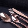 Jogo Talheres Mesa Faqueiro 24 Pçs Rose Gold Berlinger Haus - 7