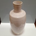 Ver imagem 2 de Vaso Decorativo Enfeite Casa Cerâmica 37x17x17cm Creme