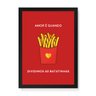 Quadro Decorativo Batatinha Amor - 23x16,25cm (Moldura em laca preta) - Arte Maníacos - 1