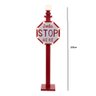 Enfeite Placa Natalina com Luz Santa Stop Here - 105cm - 3