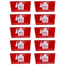 Kit Combo 10 Placa de Sinalização Extintor Po Bc 20x20 Cm - 1