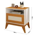 Ver imagem 2 de Mesa de Cabeceira City 1 Gaveta Edn Cor Off White Cedro