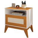 Ver imagem 1 de Mesa de Cabeceira City 1 Gaveta Edn Cor Off White Cedro