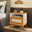 Ver imagem 3 de Mesa de Cabeceira City 1 Gaveta Edn Cor Off White Cedro