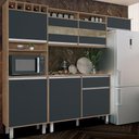 Ver imagem 4 de Cozinha Smart Compacta Armario 2426mm Freijo/Grafite Vitamov