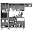 Ver imagem 6 de Cozinha Smart Compacta Armario 2426mm Freijo/Grafite Vitamov