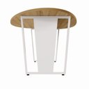 Ver imagem 5 de Mesa de Reunião para Escritório 180x110cm Orgânica com Pés em Metal Corporate F5 Marrom/Macadâmia/Branco