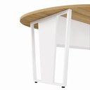 Ver imagem 6 de Mesa de Reunião para Escritório 180x110cm Orgânica com Pés em Metal Corporate F5 Marrom/Macadâmia/Branco