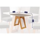 Ver imagem 5 de Conjunto: Mesa de Cozinha Carol Tampo Madeirado C/ Vidro 130x80cm e 4 Cadeiras Juliana Nature-