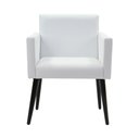 Ver imagem 2 de Poltrona Luca Sala de Recepção em Tecido Sintético - Branco