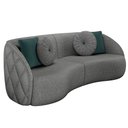 Ver imagem 1 de Sofá 3 Lugares para Sala Living Olimpo 288 Cm M03 Linho Chumbo - Lyam Decor