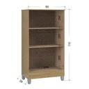 Ver imagem 3 de Cômoda 867 4 Gavetas com Armário Multiuso 2 Portas Pequeno Damasco Off White - Poquema