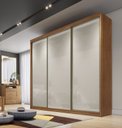 Ver imagem 2 de Guarda Roupa Casal 3 Portas 6 Gavetas - Diamond-cumaru Off White - Móveis Novo Horizonte