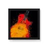 Quadro Decorativo Guitarra Color Canto - 50x50cm (Moldura caixa em laca preta) - Arte Maníacos - 1