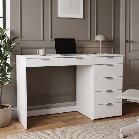 Escrivaninha Home Office 7 Gavetas 120CMX75,5CMX45CM