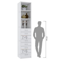 MÓDULO CLOSET 8 GAVETAS 2,50A (CASA, CLOSET, LOJA) M497.B MUNDI MOVEIS - 4
