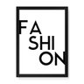 Quadro Decorativo Fashion Branco - 23x16,25cm (Moldura em laca preta) - Arte Maníacos - 1