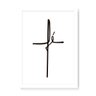 Quadro Decorativo Fé Cruz - 23x16,25cm (Moldura caixa em laca branca) - Arte Maníacos - 1