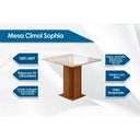 Ver imagem 3 de Conjunto: Mesa de Cozinha Sophia C/ Tampo Madeirado C/ Vidro 95x95cm e 4 Cadeiras Fernanda Nature/