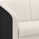 Ver imagem 5 de Sofá Dolar 2 Lugares Fixo 120cm Preto e Off White Courino Sallar Home
