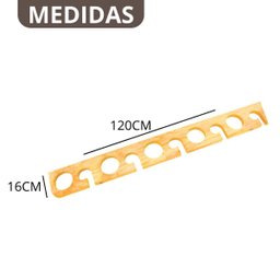 Suporte Parede Madeira Rack Organizador 10 Varas de Pesca - 2