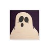 Quadro decorativo com moldura caixa branca em Madeira - Fantasma - 30x30cm - Arte Maníacos - 1