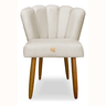 Poltrona Cadeira Pétala Decorativa Suede Penteadeira Sala de Jantar Moderna Elegante - 1