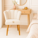 Ver imagem 7 de Poltrona Cadeira Pétala Decorativa Suede Penteadeira Sala de Jantar Moderna Elegante