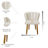 Poltrona Cadeira Pétala Decorativa Suede Penteadeira Sala de Jantar Moderna Elegante - 6