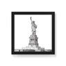 Quadro Decorativo Estátua da liberdade Linhas - 30x30cm (Moldura em laca preta) - Arte Maníacos - 1