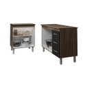Ver imagem 5 de Balcão para Cooktop 5 Bocas Fran e Armário Bruna 118 Cm Cozinha Gabinete Savana Preto com Tampo Tamp